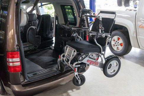 Ergoflix E-Rollstuhl, Verladung, Caddy 5, Ladeboy, Sodermanns