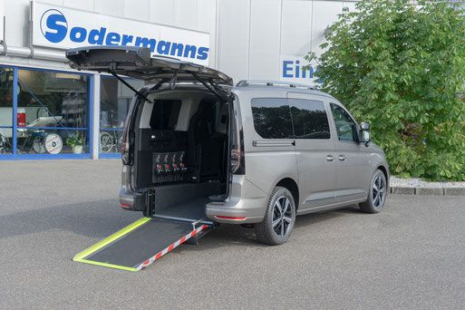 Behindertengerechte Volkswagen Umbauten, VW Caddy 5 Heckeinstieg, behindertengerechter Fahrzeugumbau Sodermanns